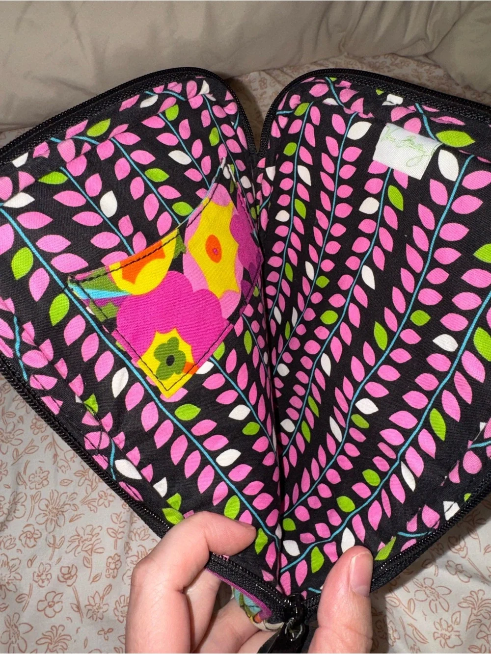 Vera Bradley Quilted Floral Tablet Sleeve in Purple Pink Multi